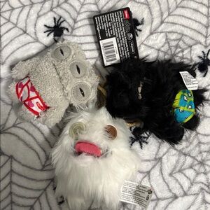 Fuggler Plush Trio Keychains - Gray, White